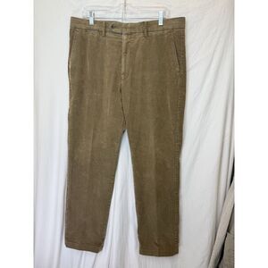 BALLIN‎ Williams & Kent Corduroy Pants Flat Front Brown Mens Sz 36x32 Flat Front